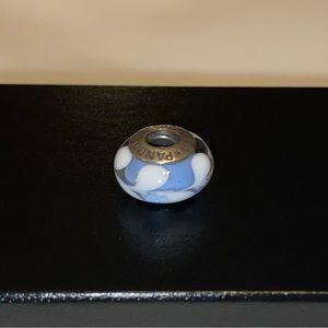 Pandora Purple and White Glass Bead Charm